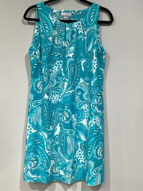 Jude Connally Blue Floral/Paisley Dress – Medium